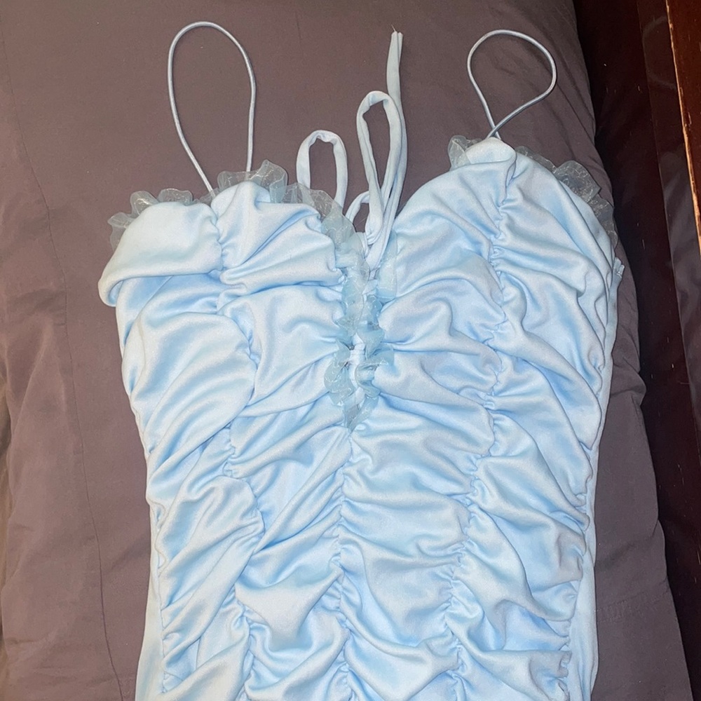 Blue bodysuit